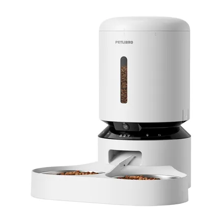 Petlibro Granary camera feed dispenser with double bowl, 5L (white)